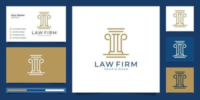 symbole de la loi de la justice premium. cabinet d'avocats, cabinets d'avocats, services d'avocats, inspiration de conception de logo de luxe. vecteur premium