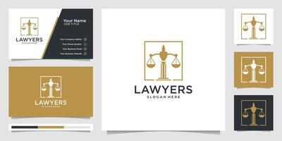 symbole de la loi de la justice premium. cabinet d'avocats, cabinets d'avocats, services d'avocats, inspiration de conception de logo de luxe. vecteur premium