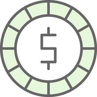 conception d'icône de vecteur de pièce de monnaie