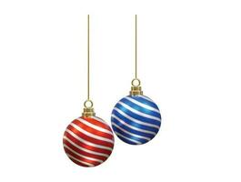 L'icône boule de Noël rendu 3D vector illustration