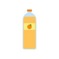 icône de jus d'orange. bouteille de jus icône isolé sur fond blanc. illustration vectorielle de style plat vecteur