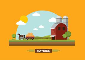 Vecteur de Hayride de cheval gratuit