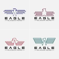 conception de vecteur de logo d'aigle, modèle de logotype de faucon, illustration de faucon