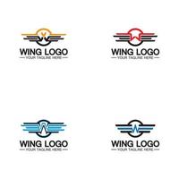 lettre w pour création de logo ailes, combinaison lettre w et ailes vecteur