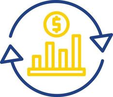 conception d'icône vectorielle de retour sur investissement vecteur