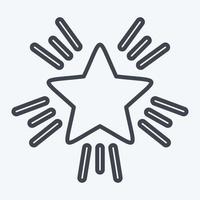 icône étoiles de Noël. lié au symbole des étoiles. style de ligne. conception simple modifiable. simple illustration. icônes vectorielles simples vecteur