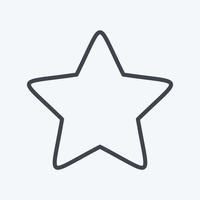 icône étoile 2. liée au symbole des étoiles. style de ligne. conception simple modifiable. simple illustration. icônes vectorielles simples vecteur