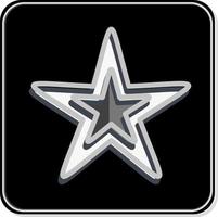 icône étoile. lié au symbole des étoiles. style brillant. conception simple modifiable. simple illustration. icônes vectorielles simples vecteur