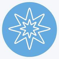 icône étoile à huit branches. lié au symbole des étoiles. façon yeux bleus. conception simple modifiable. simple illustration. icônes vectorielles simples vecteur