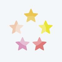 icône cinq étoiles. lié au symbole des étoiles. style plat. conception simple modifiable. simple illustration. icônes vectorielles simples vecteur