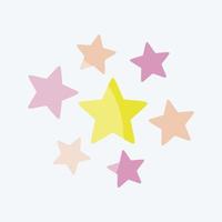 icône étoiles autour. lié au symbole des étoiles. style plat. conception simple modifiable. simple illustration. icônes vectorielles simples vecteur