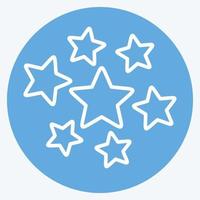 icône étoiles autour. lié au symbole des étoiles. façon yeux bleus. conception simple modifiable. simple illustration. icônes vectorielles simples vecteur