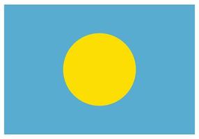 drapeau national de palau - icône de couleur plate. vecteur