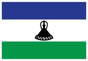 drapeau national du lesotho - icône de couleur plate. vecteur