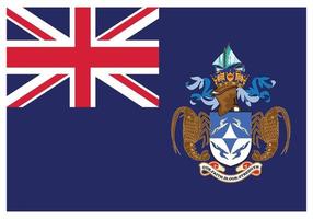 drapeau national de tristan da cunha - icône de couleur plate. vecteur