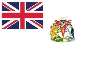drapeau national du territoire antarctique britannique - icône de couleur plate. vecteur