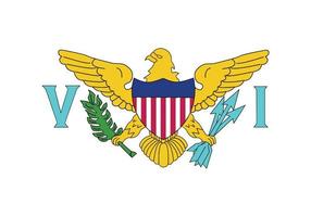 drapeau national des îles vierges américaines - icône de couleur plate. vecteur