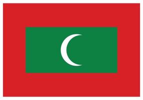 drapeau national des maldives - icône de couleur plate. vecteur