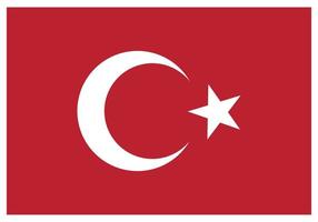 drapeau national de la Turquie - icône de couleur plate. vecteur