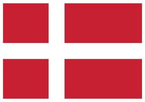 drapeau national du danemark - icône de couleur plate. vecteur