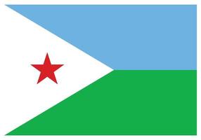 drapeau national de djibouti - icône de couleur plate. vecteur