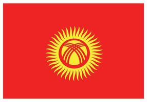 drapeau national du Kirghizistan - icône de couleur plate. vecteur