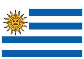 drapeau national de l'uruguay - icône de couleur plate. vecteur