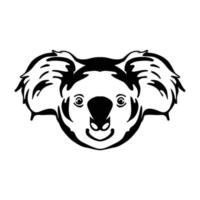 inspiration de conception de tête de koala, élément de conception pour logo, affiche, carte, bannière, emblème, t-shirt. illustration vectorielle vecteur