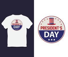 conception de t-shirt de typographie de la journée des présidents vecteur