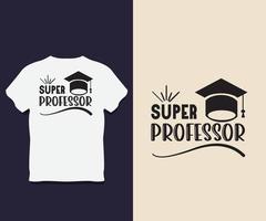 conception de t-shirt professeur avec vecteur