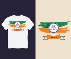conception de t shirt typographie jour de la république indienne avec vecteur