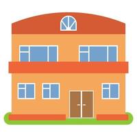 maison privée avec un toit orange et des murs sur fond blanc. illustration vectorielle. vecteur