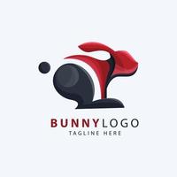 vecteur de logo de lapin, inspiration de modèle de logo.