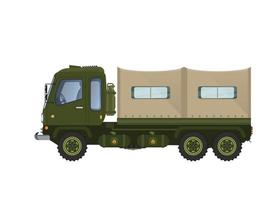 Camion de l'armée, illustration isolé, sur fond blanc vecteur
