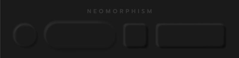 ensemble vectoriel d'éléments de conception de neumorphisme de bouton noir, bouton et élément pour la conception de sites Web d'interface utilisateur ou la conception d'interface utilisateur d'application.