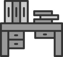 conception d'icône vectorielle de table de bureau vecteur