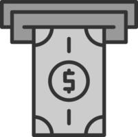 conception d'icône de vecteur de retrait d'argent