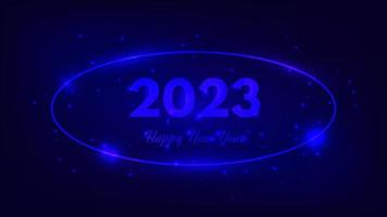 2023 bonne année fond néon vecteur