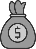 conception d'icône de vecteur de sac d'argent