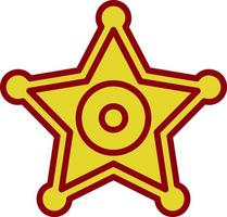 conception d'icône de vecteur d'insigne de shérif