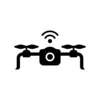 icône de drone intelligent pour voler et prendre des photos et des vidéos aériennes vecteur