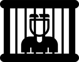 conception d'icône de vecteur de prisonnier