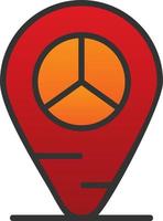 conception d'icône de vecteur de localisation de paix