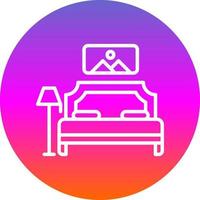 conception d'icône de vecteur de chambre à coucher