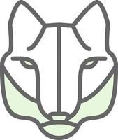 conception d'icône de vecteur de loup