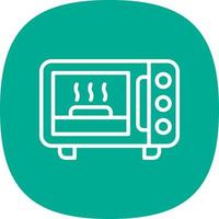 conception d'icône vectorielle de four à micro-ondes vecteur