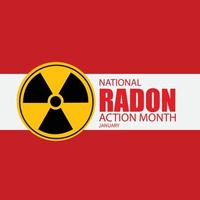 illustration vectorielle du mois national d'action contre le radon. conception simple et élégante vecteur