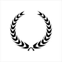 logo de riz circulaire isolé sur fond blanc. logos et symboles de la société de riz aux formes uniques et variées. formes de logo de riz circulaires vecteur