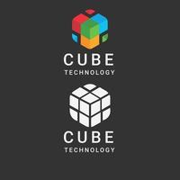 création de logo cube vecteur