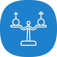 conception d'icône vectorielle d'égalité des sexes vecteur